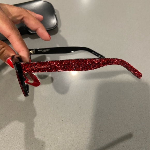 Saint Laurent SL Red Sunglasses - Picture 2 of 7